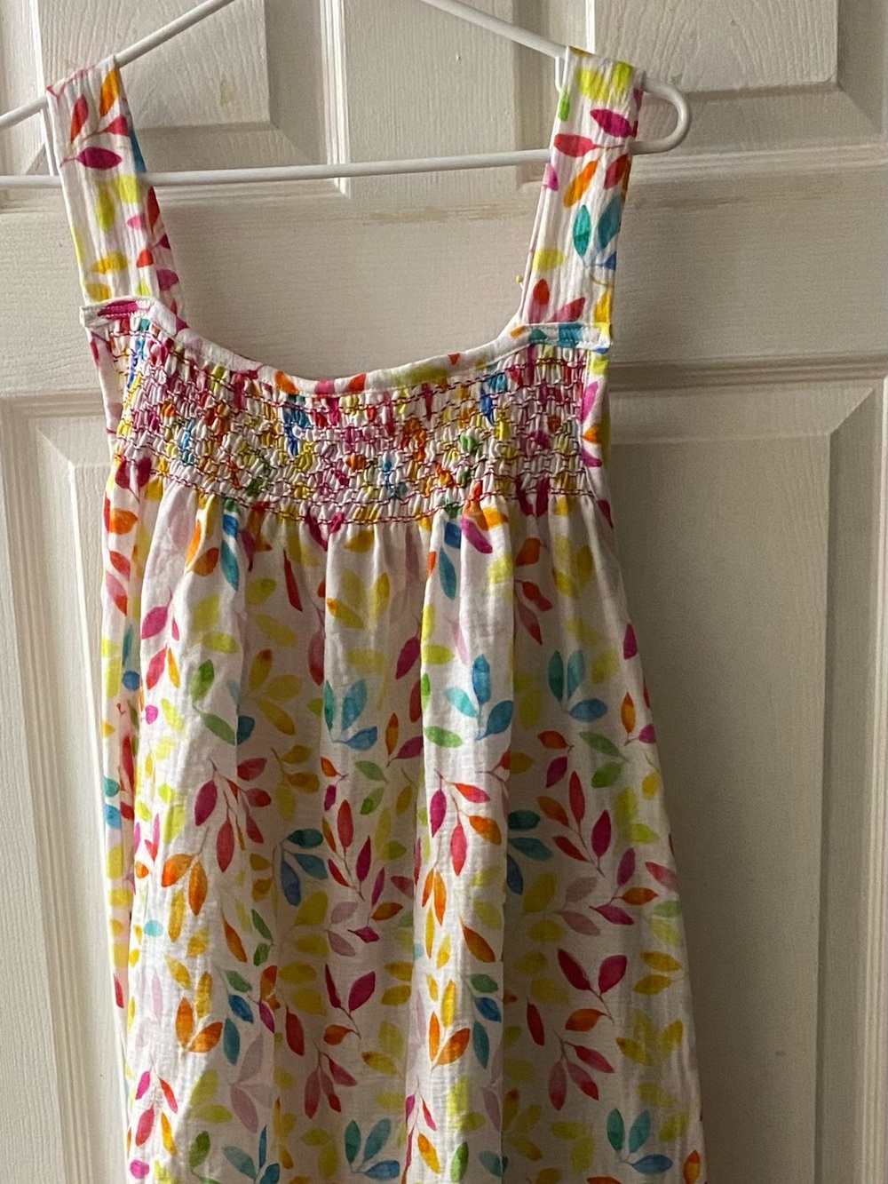 Smocked Cotton Gauze Gown - Tall